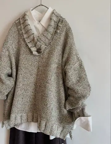 느슨한 느낌이 귀여운 니트 스웨터 코튼 소재 미국제