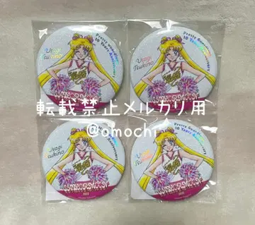 세일러문 팬클럽 10주년 오로라 라메 캔뱃지 츠키노 우사기 4개