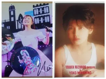 미나미노 요코 타워 레코드 콜라보 한정판 엽서 콘서트 캔뱃지 엽서