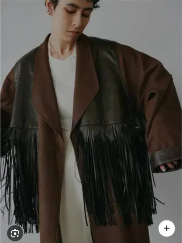 미사용 새상품 [아메리빈티지] 프린지 베스트 세트 스웨이드 자켓 // S