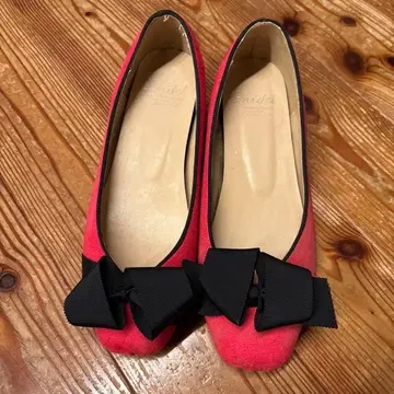 스나이델 리본 포함 플랫슈즈 L 사이즈