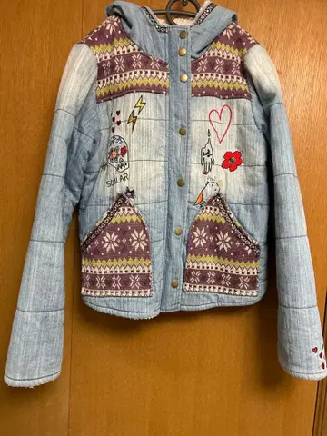 스칼라 데님 자수 보아 점퍼 클리닝 완료