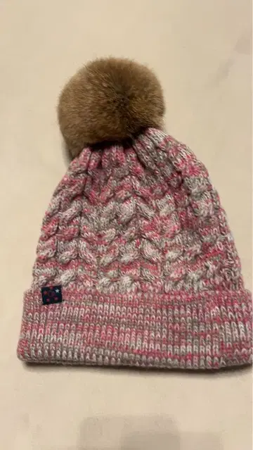 택 포함 새상품 op 오션 퍼시픽 케이블 짜임 니트 모자 핑크와 그레이