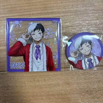 크리스마스 Dr.STONE 아사기리 겐 캔뱃지 아크릴 코스터