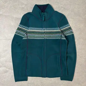 노르딕 무늬 플리스 자켓 집업 아웃도어 북유럽