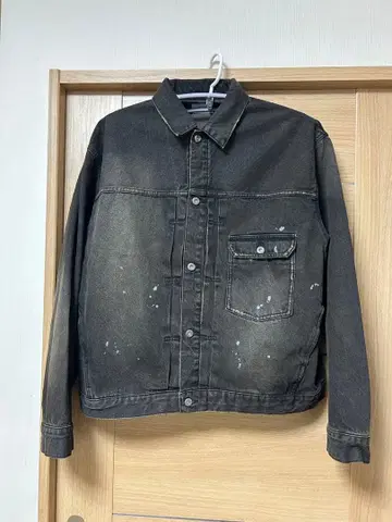 Camophorwood 1st 타입 페인트 가공 와이드 데님 자켓