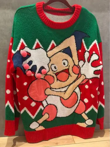 포켓몬 바리야드 남녀 공용 니트 스웨터 크리스마스 프리 사이즈
