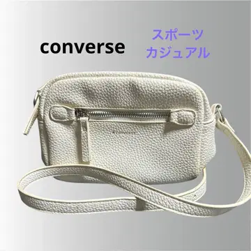 컨버스 화이트 가죽풍 숄더백