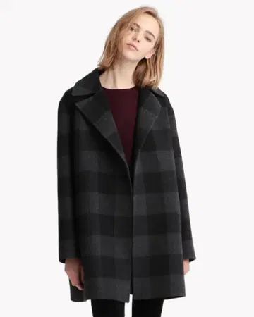 띠어리 울 체크 코트