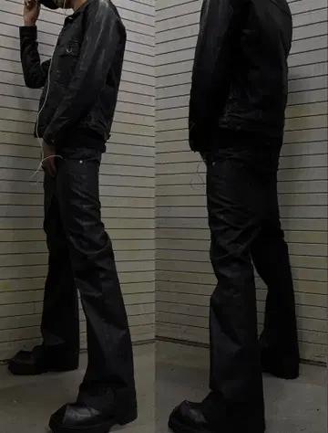 goar.archive strapped flare oil pants M