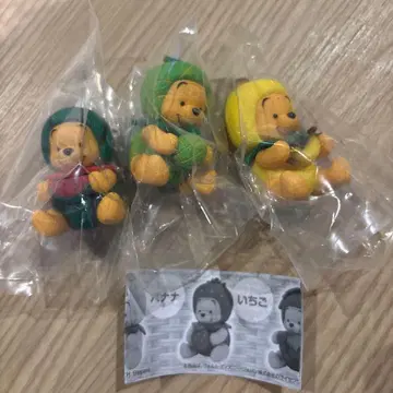 디즈니 리조트 한정판 푸우 캡슐 토이 수박 멜론 바나나