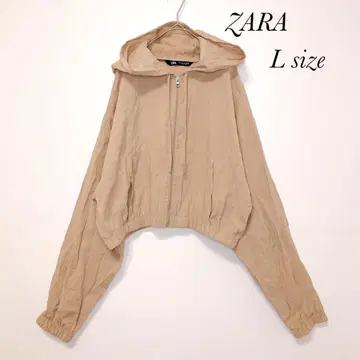 ZARA 크롭 자켓 후드 부착 후드티 숏 기장 L 사이즈