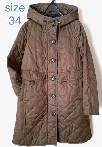 매킨토시 철학 후디드 퀼팅 코트 카키 34