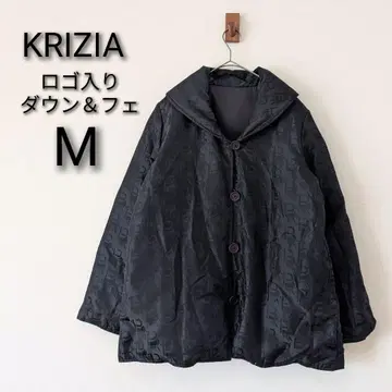 블랙 리버서블 다운 자켓 다운 페더 KRIZIA 크리치아