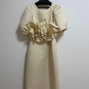 LE'RURE Wavy frill bustier jacquard