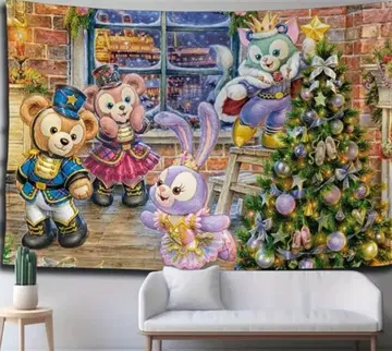 마지막 1개! 더피 프렌즈 크리스마스 태피스트리