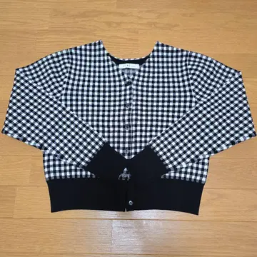 ETRE TOKYO 니트 가디건 체크 에트르 도쿄