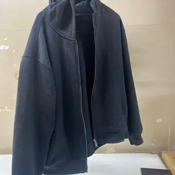 블랙 집업 후드 맨투맨