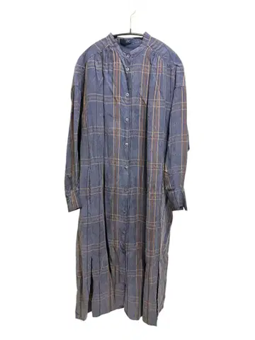 Sofftore 체크 무늬 롱 셔츠 원피스