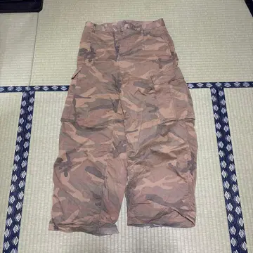 monkey time 피그먼트 프린트 카고 팬츠