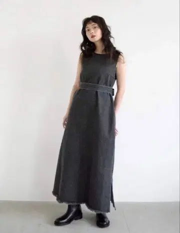 kaene 바이오 블리치 데님 원피스