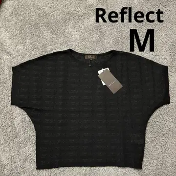 미사용 새상품 Reflect 블랙 반팔 니트 M