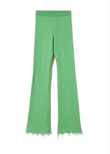 미사용 새상품 PERVERZE Wide Rib Line Pants