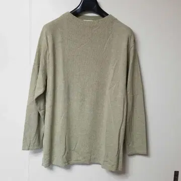 C 오자르 빅 사이즈 긴팔 니트 티셔츠 모스그린 사이즈 13호