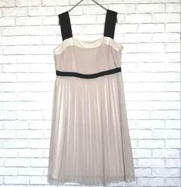 [ 인디비/INDIVI ] 플리츠 시어 원피스 40 드레스 허리 밴딩