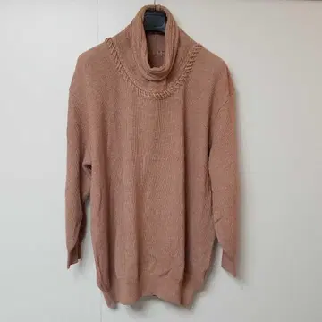 C 오자르 빅 사이즈 하이넥 튜닉 스웨터 핑크 사이즈 13호