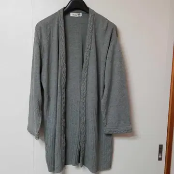 C 오자르 빅 사이즈 롱 니트 가디건 그레이 사이즈 13호