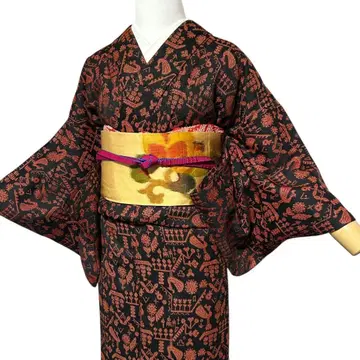 미사용급 새상품급 이중 기모노 울 코몬 오리엔탈 풀세트 4점