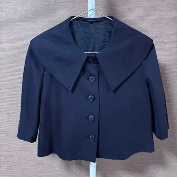 마리메꼬 빅 컬러 자켓 블랙