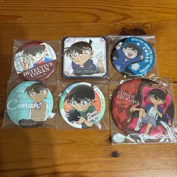 에도가와 코난 캔뱃지 6개 세트 AGF2019