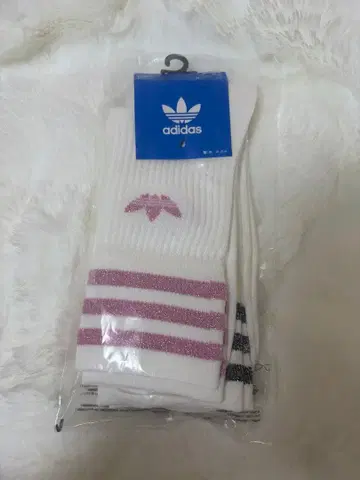 adidas 미드컷 글리터 쿨 양말 2족 세트 25-27cm