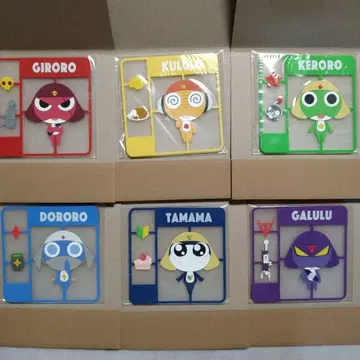 개구리 중사 케로로 클리어 러버 코스터입니다 2 전 6종 세트