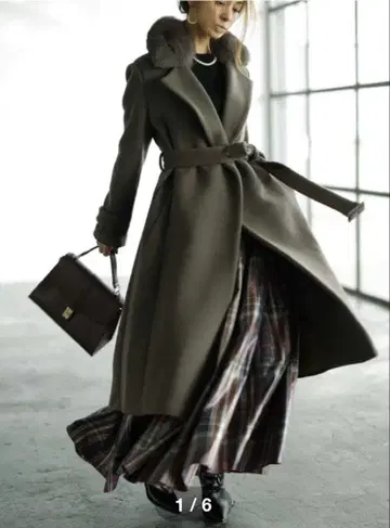 저스길리티 퍼 테드 코트 모카