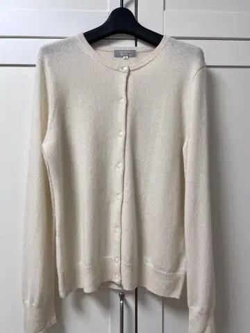 GARE DELYON 캐시미어 가디건 화이트 M 사이즈