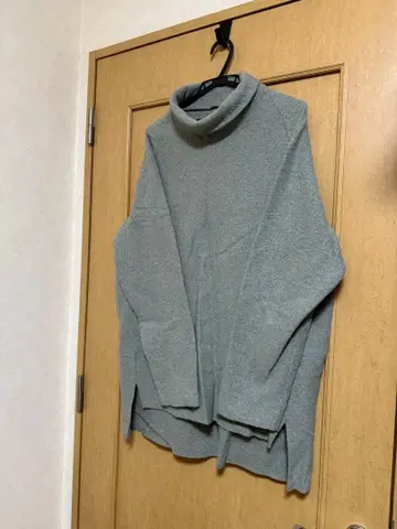 VOAAOV  울 저지 하이넥 빅 니트