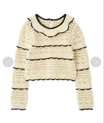 FURFUR 스캘럽 니트탑