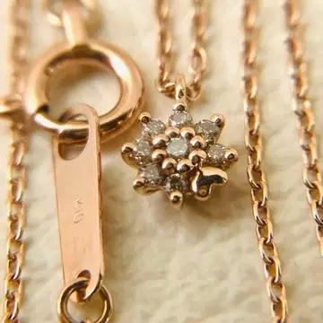 새상품급 k10 플라워 목걸이 핑크 골드 다이아몬드 꽃