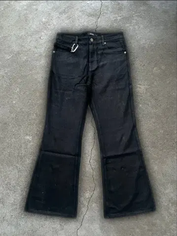 GOAR STRAPPED FLARE OIL PANTS