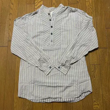 [ 80s ] WAH MAKER 스트라이프 올 패턴 하이넥 셔츠