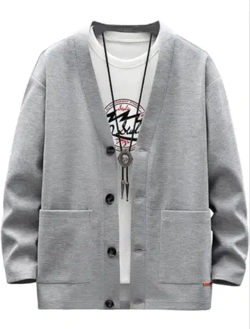 가디건 봄 v넥 캐주얼 비즈니스 루즈핏 무지