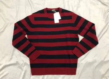 니트 스웨터 남성용 여성용 울 유니클로 라무 보더