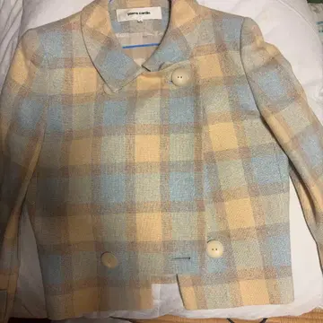 pierre cardin 체크 무늬 자켓 9호
