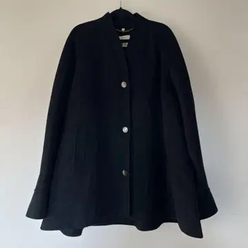 44 (L) 캐시미어 블랙 여성용 A라인 자켓