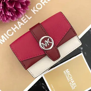새상품 MICHAEL KORS 마이클코어스 지갑 접이식 지갑 레드