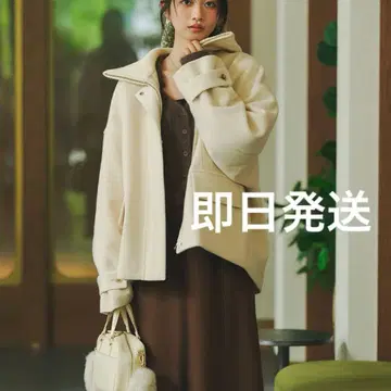 COCO DEAL 리브 컬러 울 혼방 코트