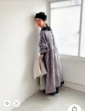 택 포함 kazumi x SamansaMos2 전후착용 린넨 원피스